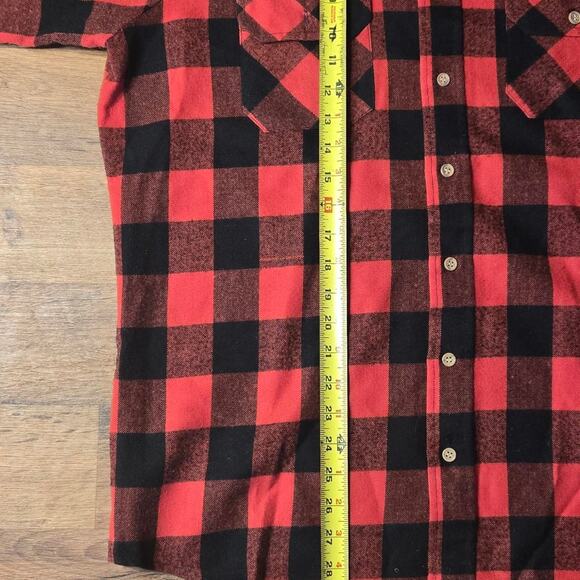Red and black Sears Flannel shirt size large - Picture 6 of 8